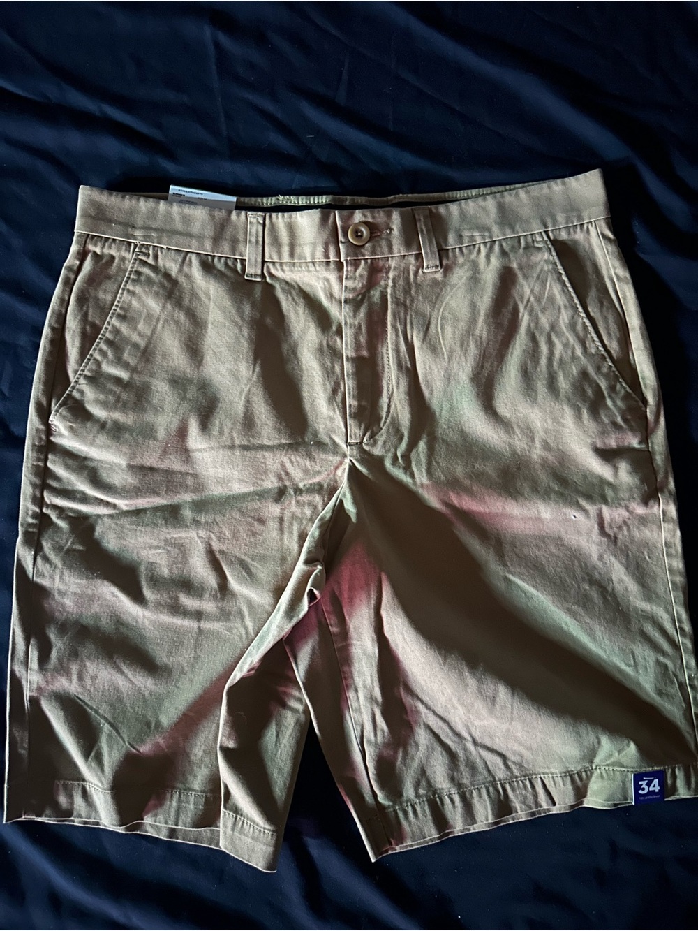 Kohl's Men's Tan Flat-Front Cotton Shorts